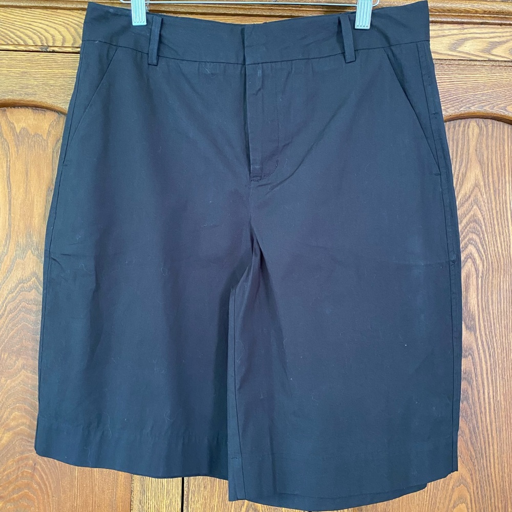 Paper Label M black cotton Bermuda shorts 11” inseam high rise lightweight